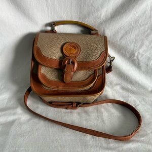 VTG DOONEY & BOURKE Tan and Brown Crossbody Pebbled Leather Shoulder Handbag